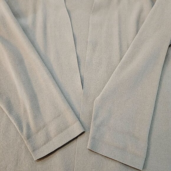 Eileen Fisher Cardigan Large Italian Yarn Beige Tan Open Front Sweater Career - Picture 3 of 9